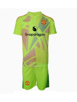 Manchester United Målvakt Replika Borta Kläder Barn 2024-25 Kortärmad (+ byxor)